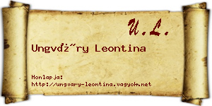 Ungváry Leontina névjegykártya